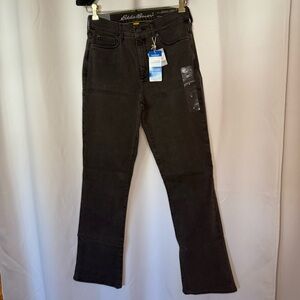 Eddie Bauer Carbon Grey Curvy Boot-Cut Jeans